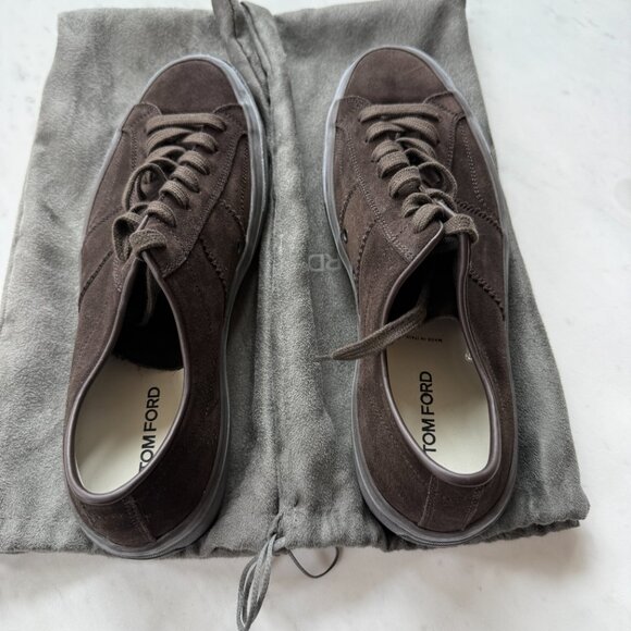 Tom Ford Brown Suede Lace up Sneakers Mens Shoes – Size 10 Style #JO974T - Picture 4 of 6